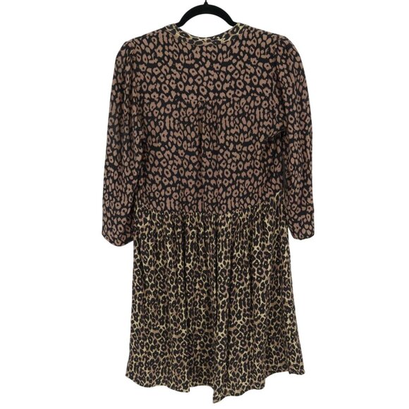 Maeve Juno Dress Womens S Brown Trendy Career Office Wear Animal Print Classic - Picture 4 of 16